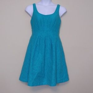 Nine West turquoise burnout dress *WITH POCKETS*
